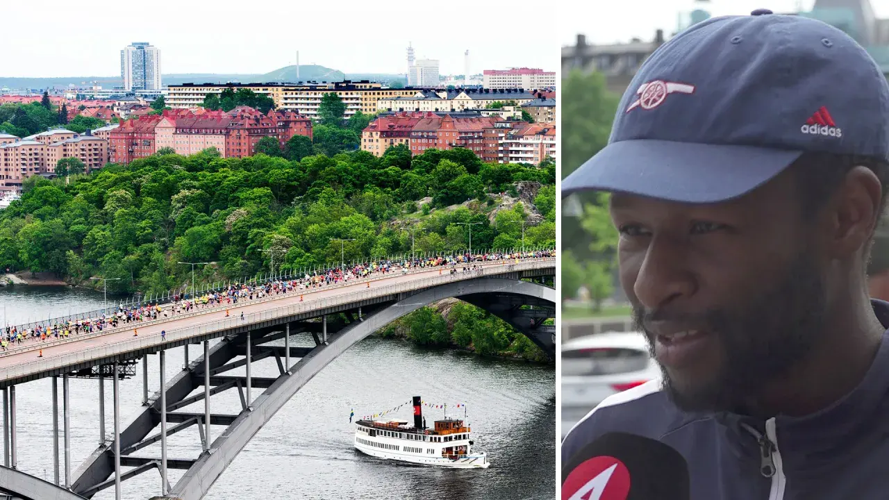 Stockholm Marathon: tusentals löpare korsar bron, en imponerande syn av stockholm marathon antal deltagare.