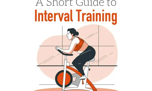 En kvinna tränar på motionscykel. En illustration som visar hur intervallträning kan förbättra din fysiska ålder.