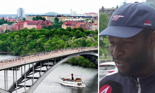 Stockholm Marathon: tusentals löpare korsar bron, en imponerande syn av stockholm marathon antal deltagare.