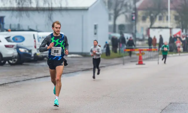 Runner with bib number 88 in a race.